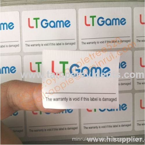 Self Adhesive Anti-tampering Sticker,warranty Fragile Void Stickers,ultra Destructible Vinyl Labels China 